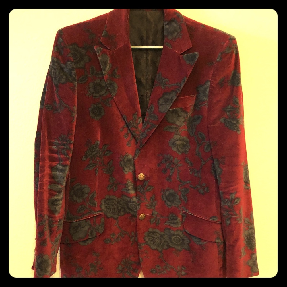 D&G Floral Velvet Blazer - Size 34/48